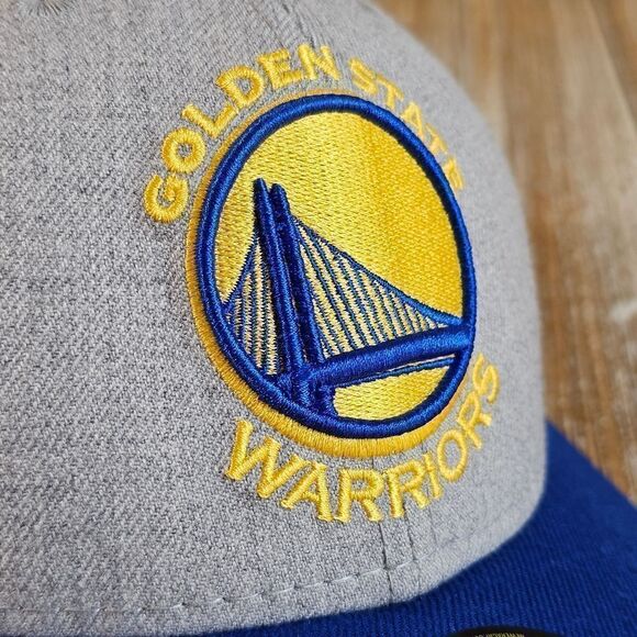 Golden State Warriors New Era Hat Cap Low Crown Grey Blue Gold 59FIFTY 7 1/4 GSW - Picture 6 of 15